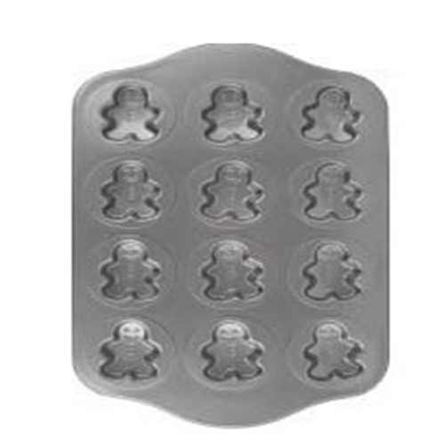 43.5x28.4x2.2cm muffin pan, Snowman Cast Iron Muffin Pan