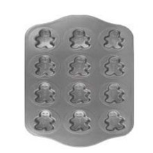 Feuilles anti-adhésives 12 tasses bonhomme de neige en forme de moule à Muffin Cake Pan