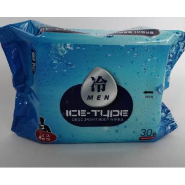 Portable Ice Cooling Adult Alcohol-free Deodorant Body Wipes