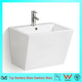 Half Pedestal Wall Hung Rectangle Ceramic Basin