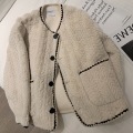 Beige lambswool jacket female