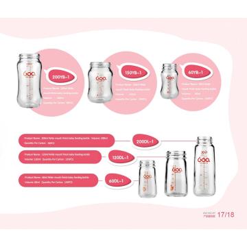 Borosilicate Glass Baby Feeding Bottle. Milk Bottle