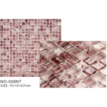 Rose color frosted luxury b&q glass wall tiles