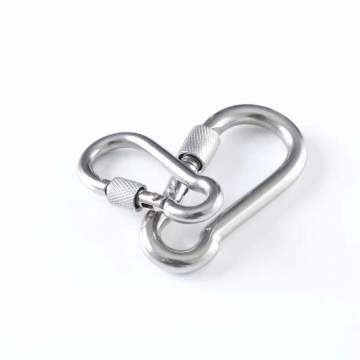 Edelstahl Carabiner Schnappverbindung mit Schraube