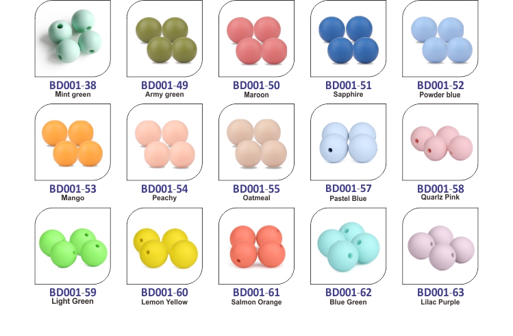 silicone teething beads