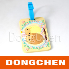 Custom Embossed Logo of Soft Silicone Rubber Luggage Tag