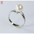 Sterling Silver Cultured Freshwater White Pearl Ring