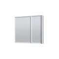 Aluminium rectangle Bathroom mirror cabinet With 2 doors