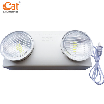 Luz de emergencia LED con cabezales gemelos ajustables