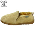 Men's comfortable indoor sheepskin fuzzy slippers