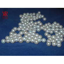 6-7mm Perles blanches rondes sans trou