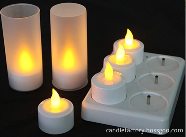 set of 6 led tealight candles