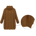 Moda Loose High Neck Estilo Knit Lady Sweater