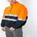 Orange reflector light polar fleece workwear