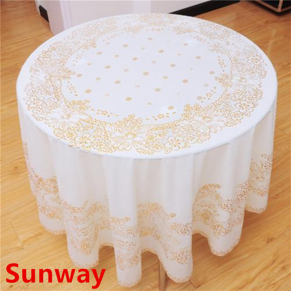 White Round Tablecloth