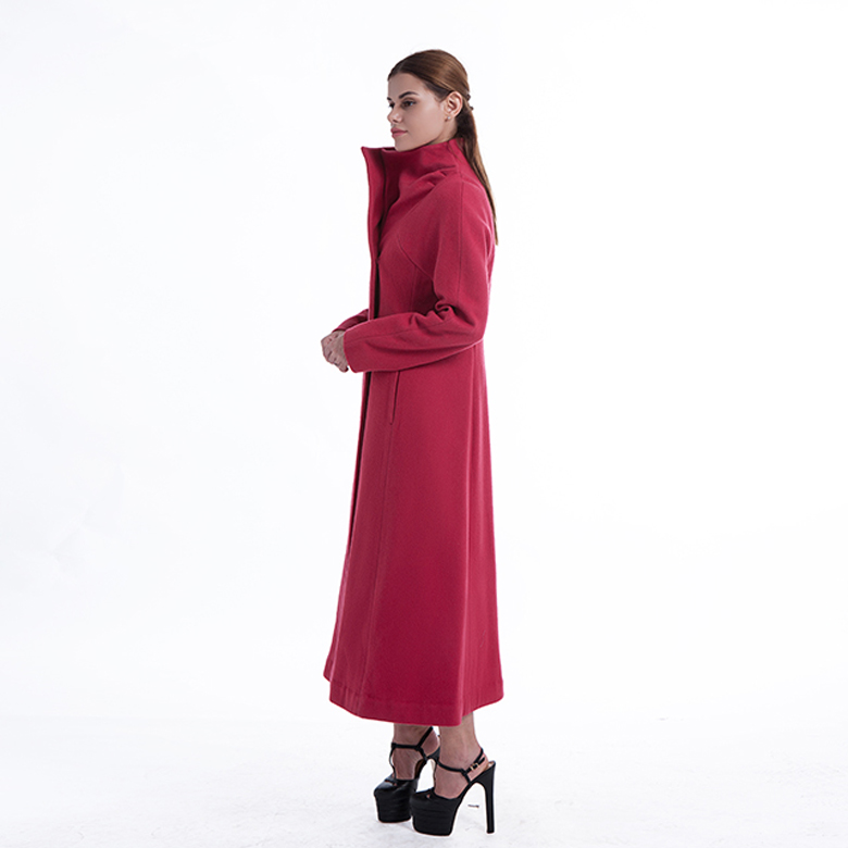 Ladies Gules Long Cashmere Coat