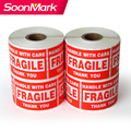 Custom adhesive shipping sticker fragile label roll