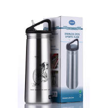 Einwandige Outdoor-Sport-Wasserflasche Ssf-580 aus rostfreiem Stahl Kolben