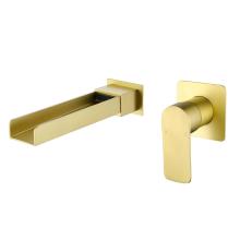 Wall Brushed Gold Tub Faucet Bathroom Faucet