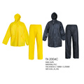 conjunto de impermeable de poliéster de pvc