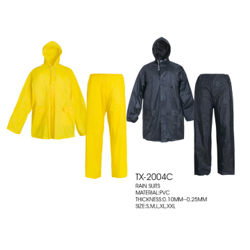 conjunto de impermeable de poliéster de pvc