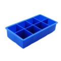 8 cavity 2*2inch Colorful silicone ice cube tray