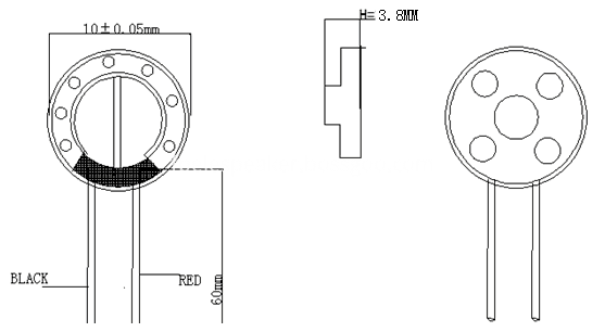 10mm speaker with wire