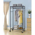 New 2-Tier Rolling Dress Clothing Garment Rack