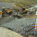 Bolsas de malla de Gabion para el control de la erosión del canal del río