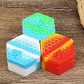 Frascos de contêineres de silicone hexagonal