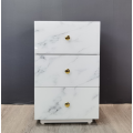 Marble bedside table made of glass
