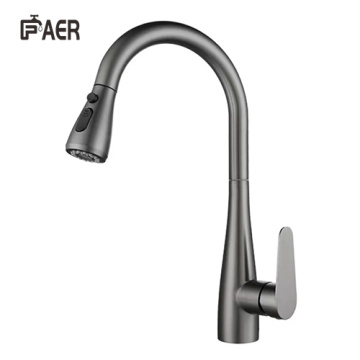 Brass 360 graus Turn Pull Kitchen Sink Torneira