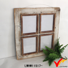 Old Rustic Carved Hang Wood Window Picture Frame