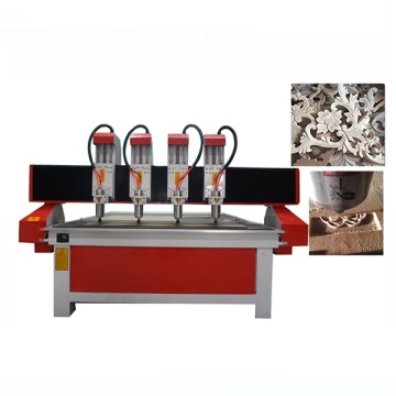 Four Spindle Wood Double Heads 3D CNC Router