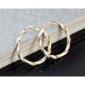 Stainless steel gold Circle hoop earring with enamel