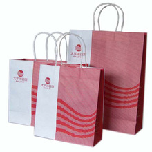 White Kraft Paper Shopping Bag