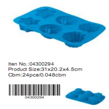 6 cupcake silicone muffin mould