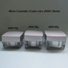 Silber-Quadrat Creme Jar J050C