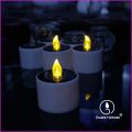 rechargeable solar function led flickering tea light candle