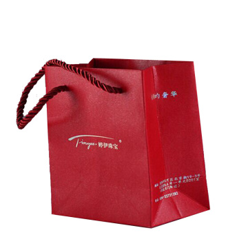 Papier Einkaufen Geschenk Tasche mit Hot Silver Folie