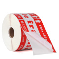 Permanent Adhesive Fragile Warning Packing Labels Roll