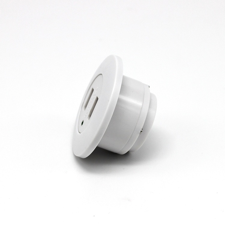 Round Embedded USB Charging Socket