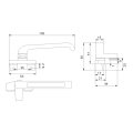 windows hardware handle for upvc casement window