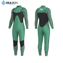 Seaskin mens de 3/2mm de peito dianteiro impressão personalizada full stsuits