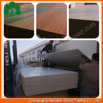 3/4/5/6/9/12/15/16/18mm Melamine Faced MDF Particle Board, Laminated Board