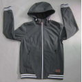 Yj-1068 Hommes Hommes Noir Imperméable respirant Microfleece Hooded Softshell Jacket