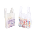 Gilet personnalisé T-shirt Sac en plastique blanc