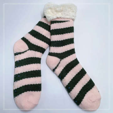 Chaussettes de pantoufles intérieures doublées sherpa