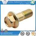 Grade 5 Hex Flange Bolt, Steel, Cr3+ Yellow Zinc Plated