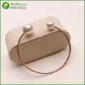 Natural Pearl Inlaying Opening Silver Bangle Charming Bangle Bracelet